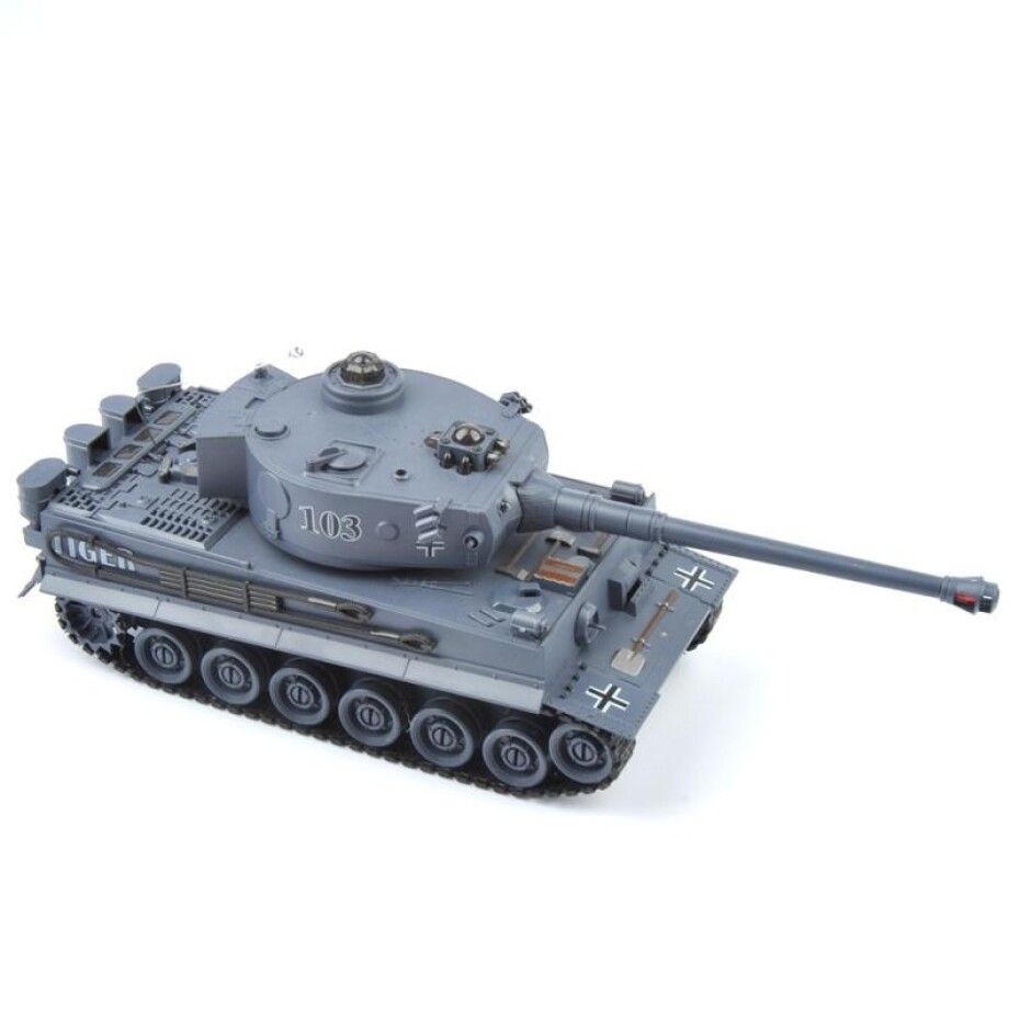 s-Idee RC bojující tank Tiger 1 1:28 šedá - main (0)