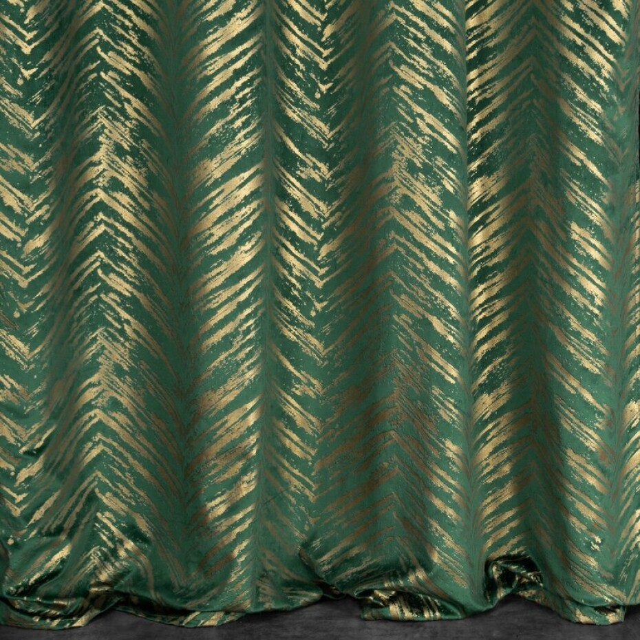 ArtFir Závěs SARA K | tmavě zelená/zlatá 140 x 250 cm - main (7)