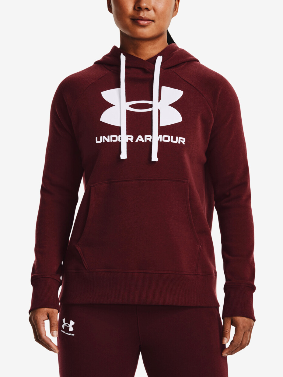 Dámská mikina Under Armour  Rival Fleece Logo Hoodie-RED L - main (0)