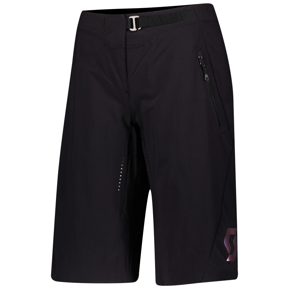 Dámské cyklistické kraťasy Scott  Trail Contessa Sign w/Pad Black/Nitro Purple S - main (0)
