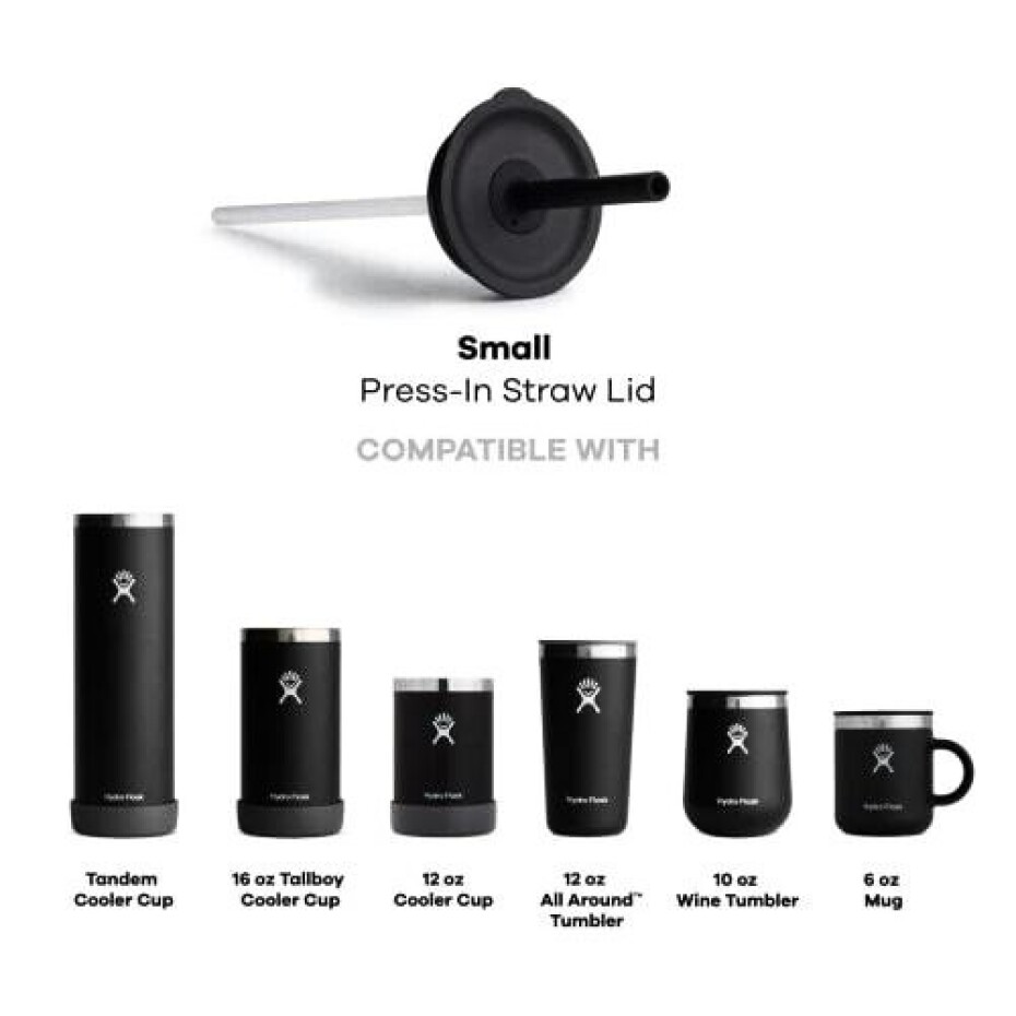 Náhradní víčko Hydro Flask  SMALL PRESS-IN STRAW LID BLACK - main (1)