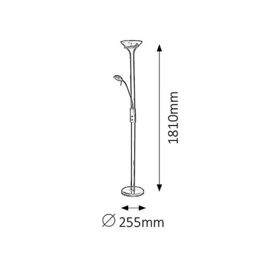 Stojací lampa Rabalux Beta 4075 matný chrom - main (2)