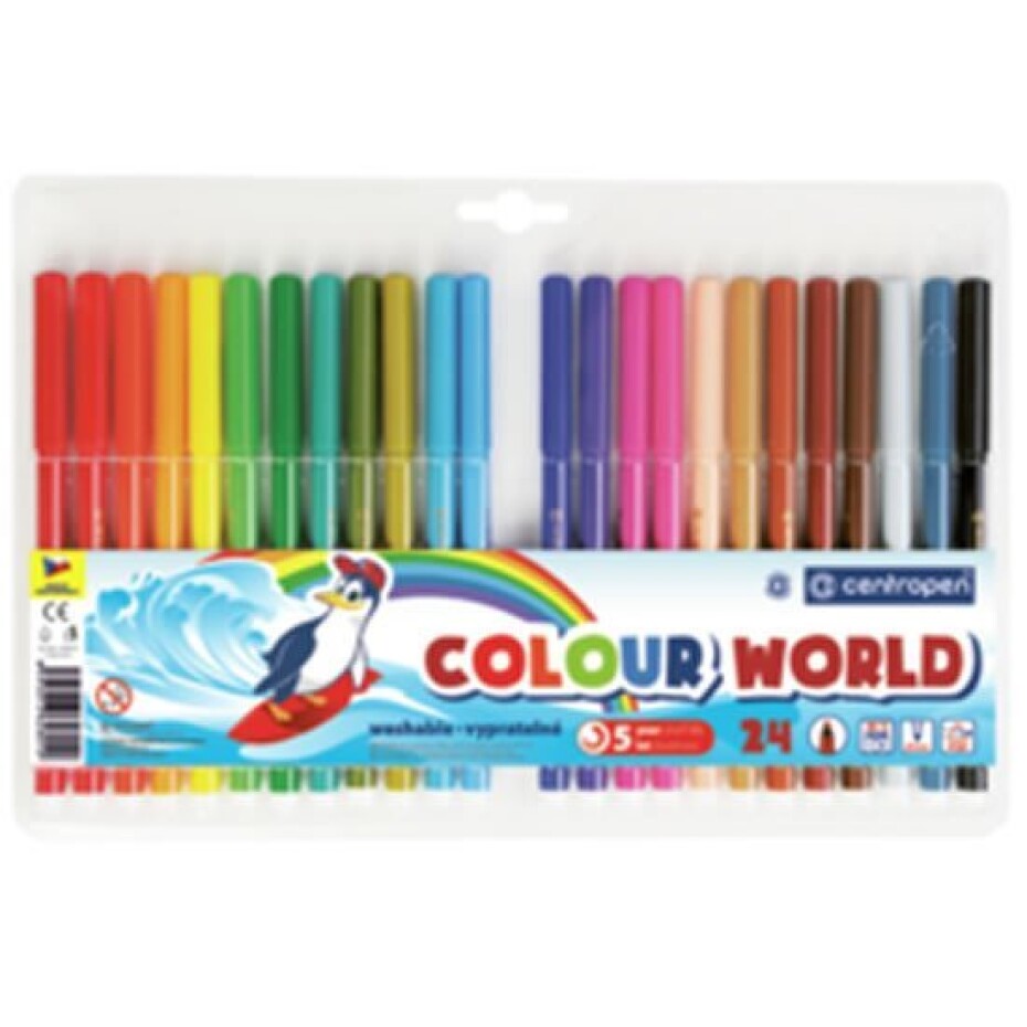 Centropen Fixy COLOUR WORLD 7550 trojboké, sada 24 barev - main (0)