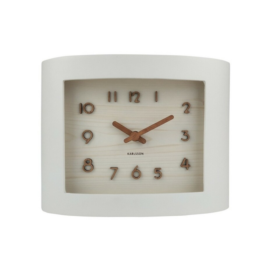 Karlsson 5961WH designové stolní hodiny 22 x 17 cm - main (0)