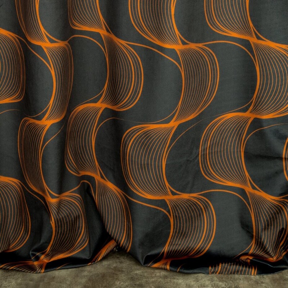ArtFir Závěs FIELD K | černá/červená 140 x 250 cm - main (6)