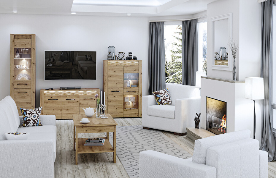 ArtMLM Vitrína LEWIS 03 s LED osvětlením - main (6)