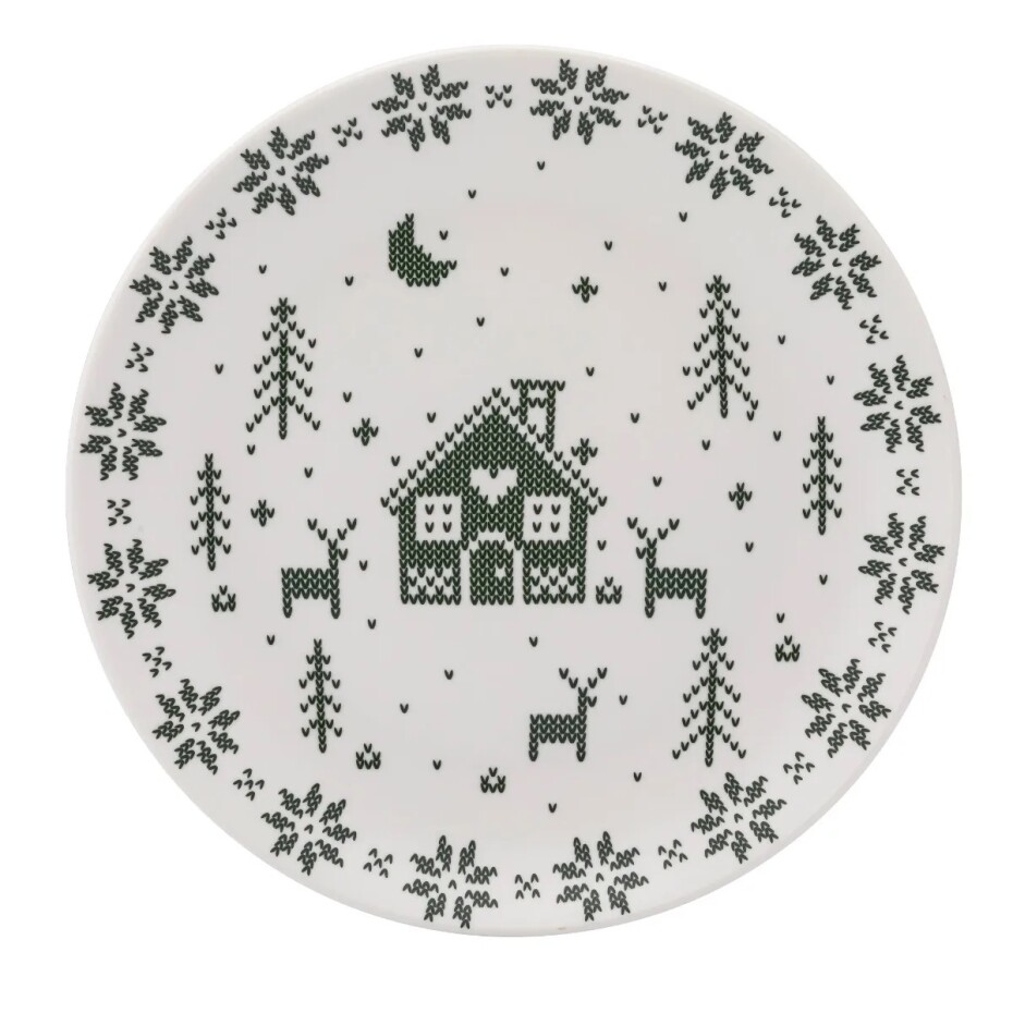 Altom Porcelánový dezertní talíř Grenlandia 20 cm, zelená - main (0)