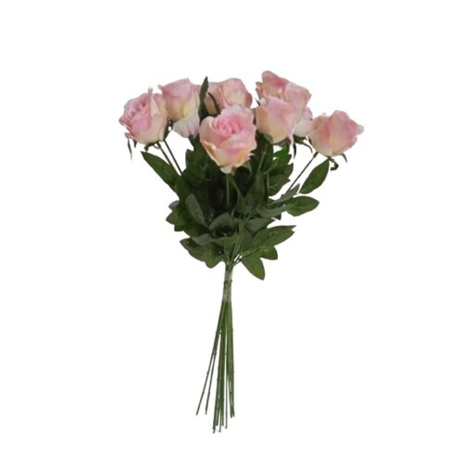 Umělá kytice Růží růžová, 67 cm, 12 ks - main (0)