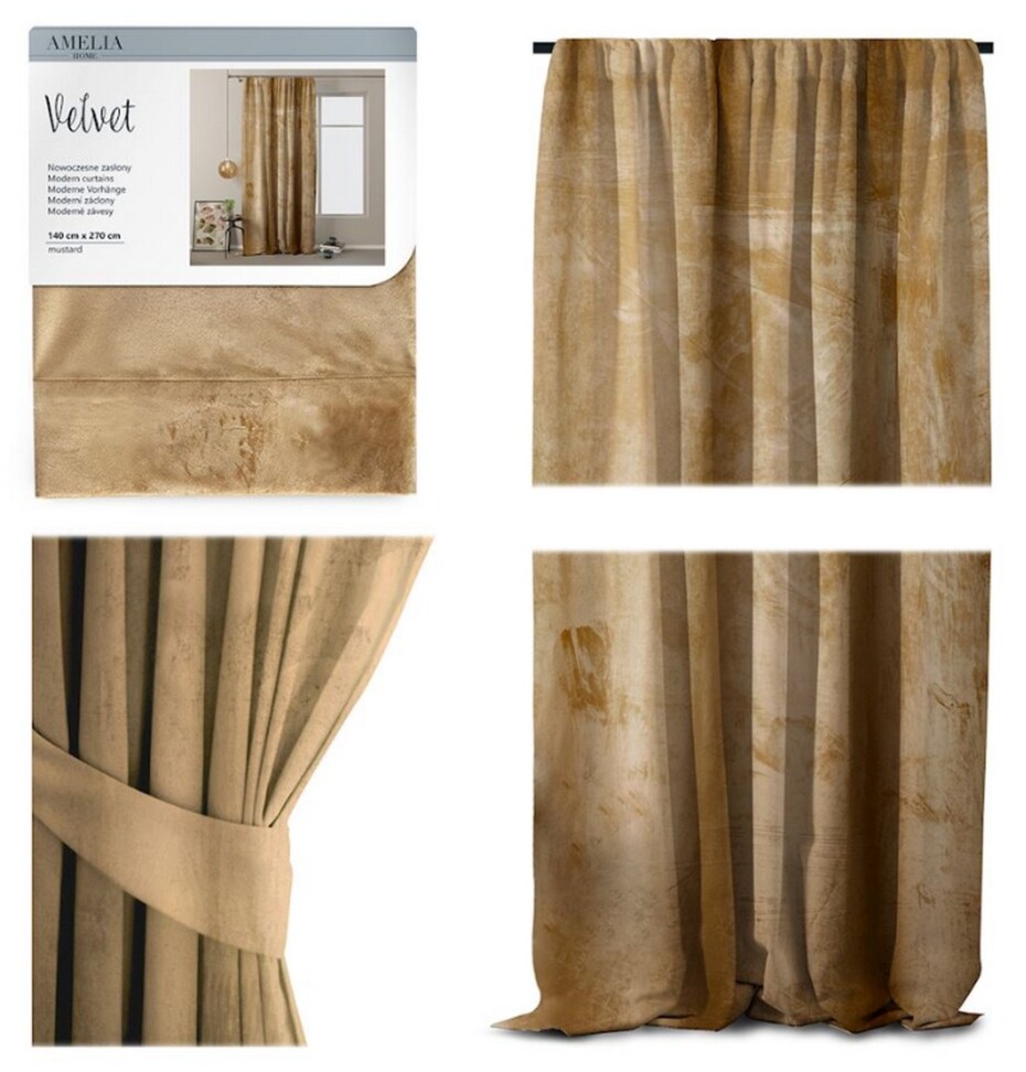 ArtFlhf Stínicí závěs VELVET PLEAT P | 140 x 270 cm Barva: Bílá - main (9)