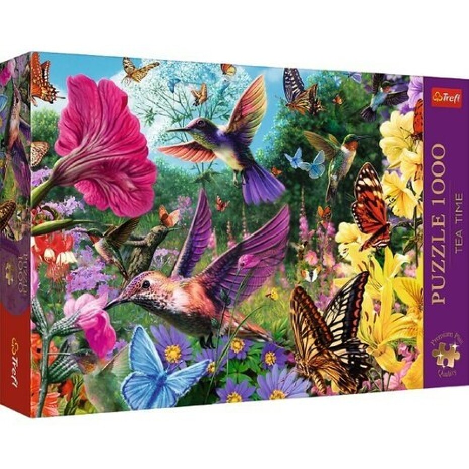 Trefl Puzzle Premium Plus Čajový čas: Zahrada kolibříků, 1000 dílků - main (1)