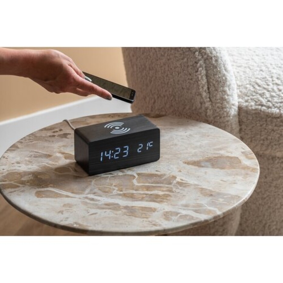 Karlsson 5933BK LED budík/hodiny s nabíjením 15 cm - main (1)