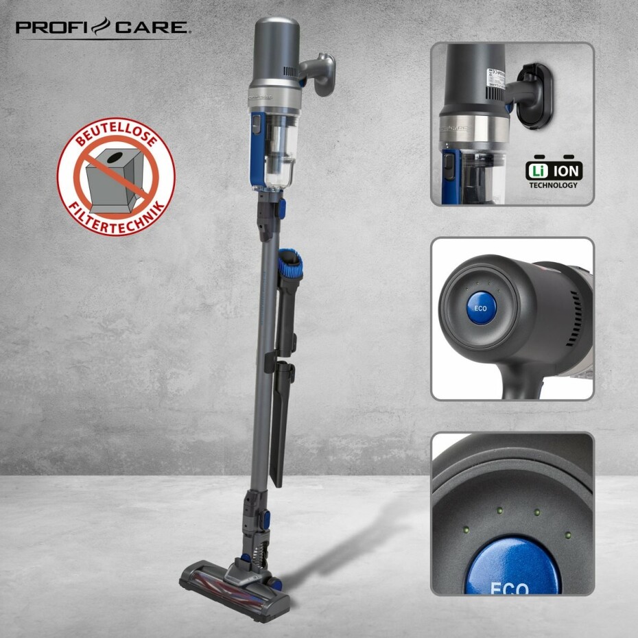 ProfiCare BS 3085 A tyčový aku vysavač, modrá - main (6)