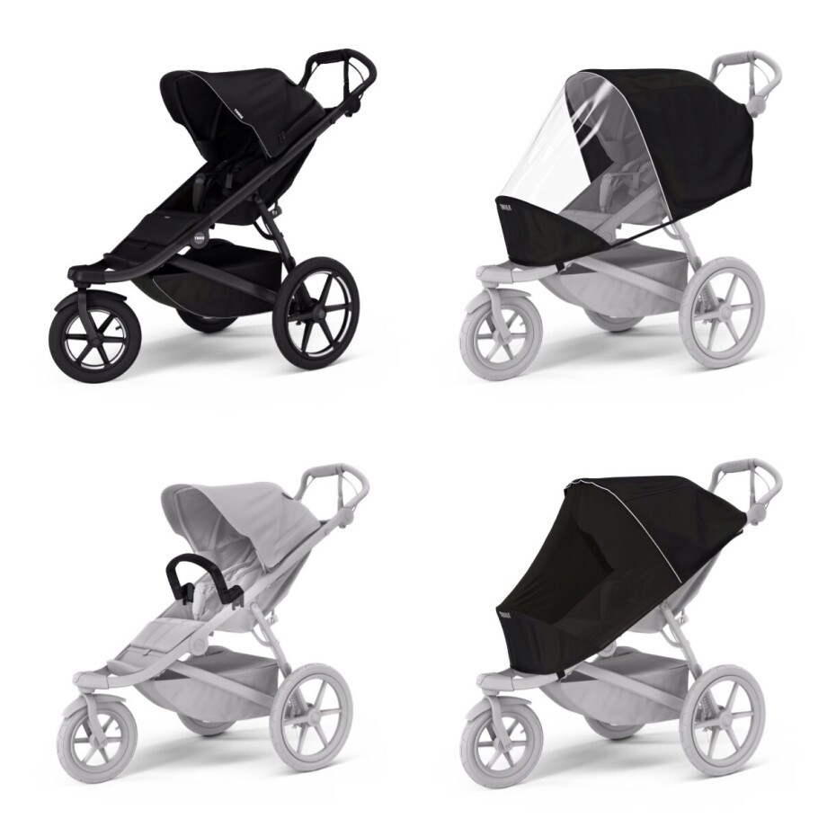 Sportovní kočárek Thule Urban Glide 3 Black + madlo + pláštěnka + moskytiéra - main (0)