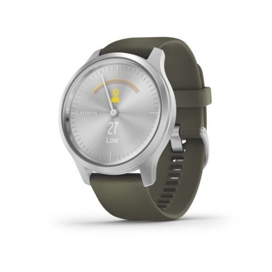 Garmin vivomove3 Style, Silver/Green Band 010-02240-21 - main (2)