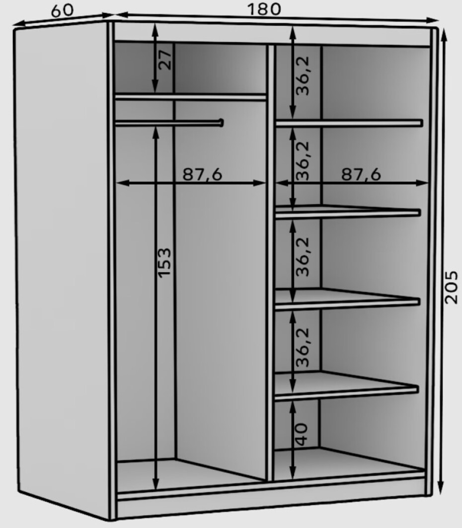 ArtAdrk Šatní skříň DELIA | dub artisan 180 cm - main (2)