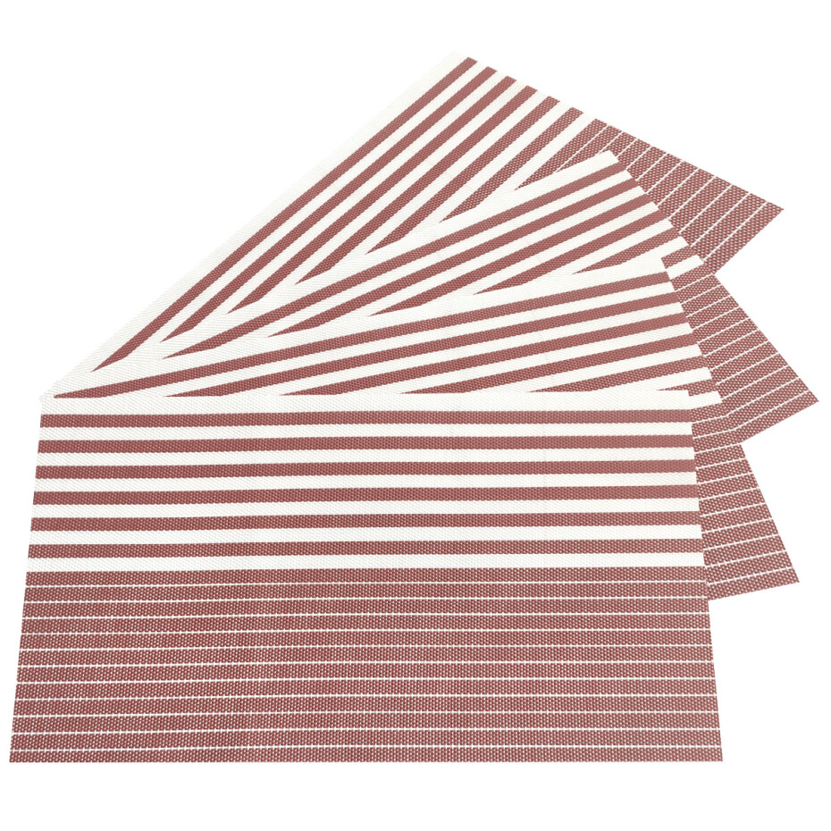 Prostírání Stripe hnědá, 30 x 45 cm, sada 4 ks - main (0)