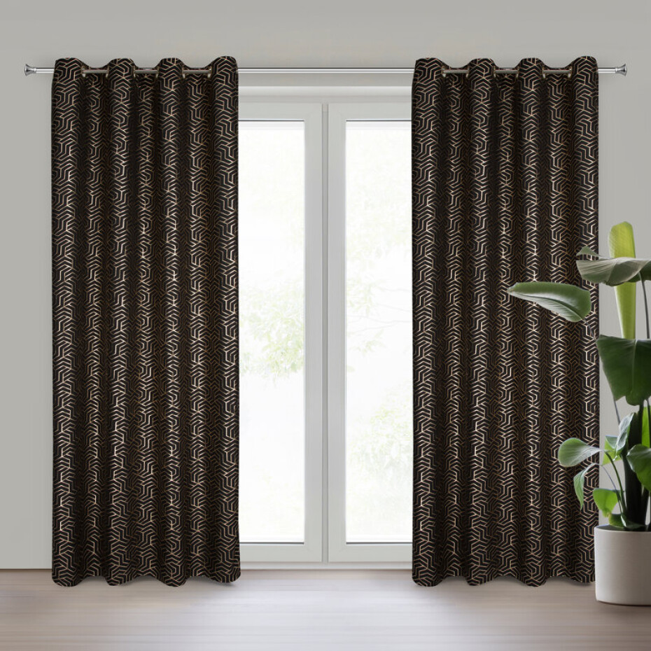 ArtFir Závěs SEMI K | černá 140 x 250 cm - main (0)