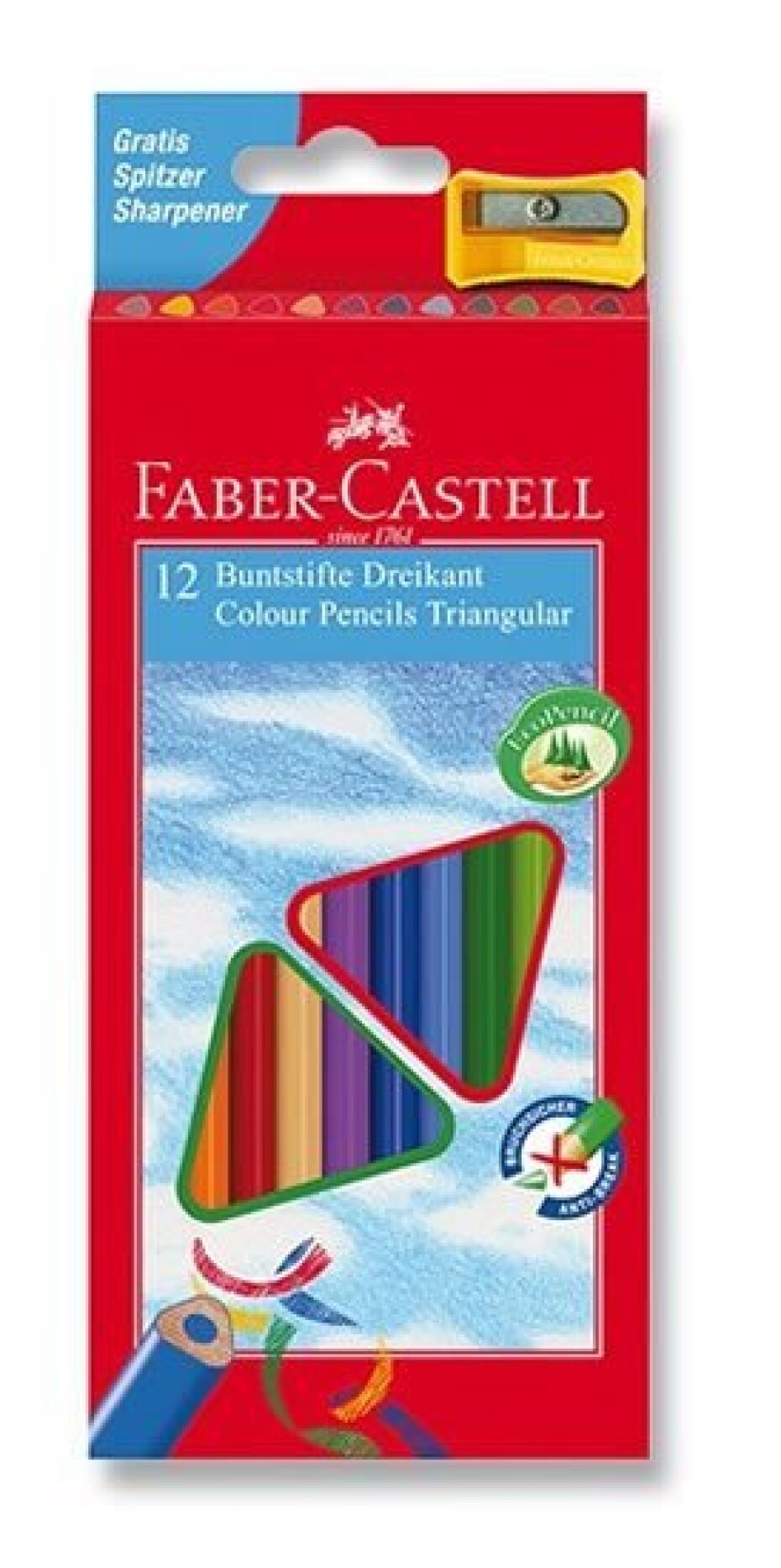 Faber - Castell Pastelky trojhranné ECO 12 ks + ořezávátko - main (0)