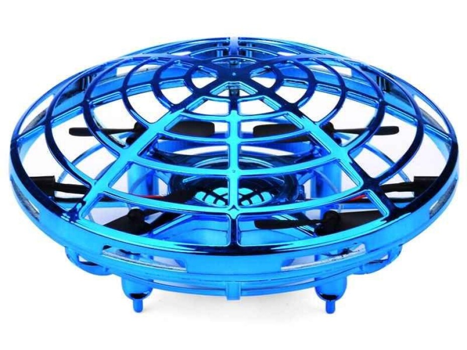 Dron UFO mini-dron ovládaný rukou, senzory proti nárazu, RTF, modrý - main (0)