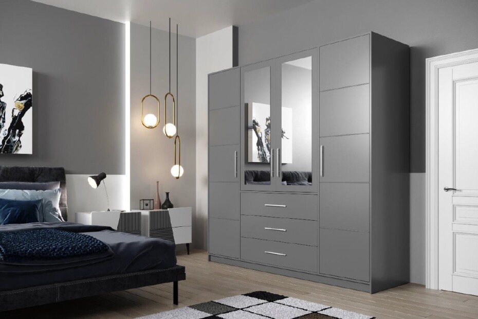 ArtStol Šatní skříň BALI D4 | grafit 196 cm - main (1)