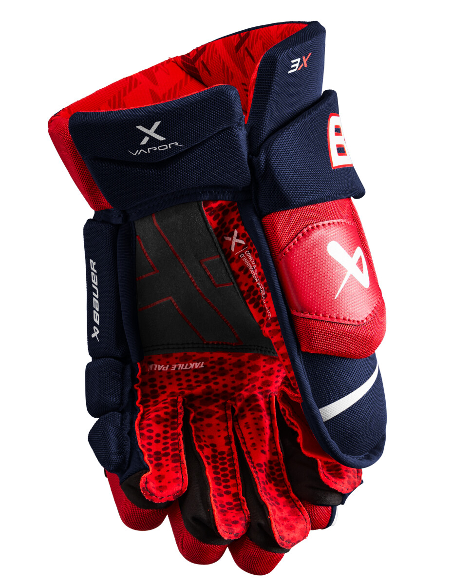 Hokejové rukavice Bauer Vapor 3X Navy/Red/White Senior 14 palců - main (1)