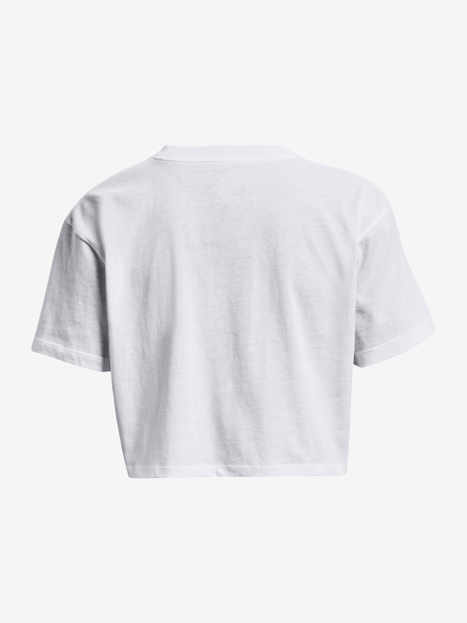 Under Armour BRANDED LOGO CROP SS W 1376751-100 bílá - main (3)