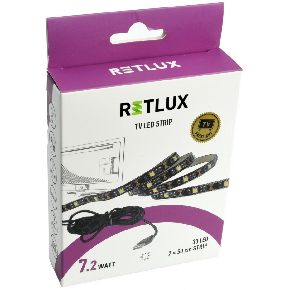 Retlux RLS 101 LED pásek s USB konektorem studená bílá, 2 x 50 cm - main (17)
