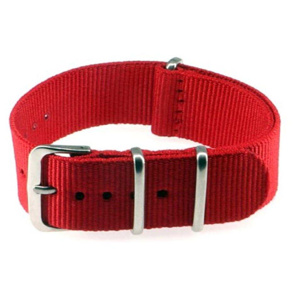 NATO řemínek červený 22 mm - 22 mm - main (0)