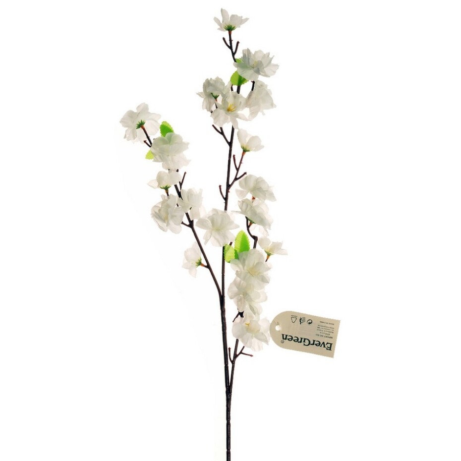 Umělá Sakura, 3 výhonky, v. 66 cm, bílá - main (0)