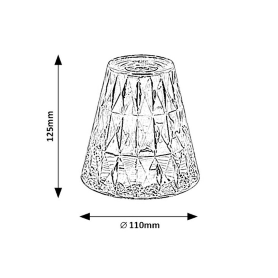 Rabalux 76004 stolní LED lampa Siggy, průhledná - main (8)