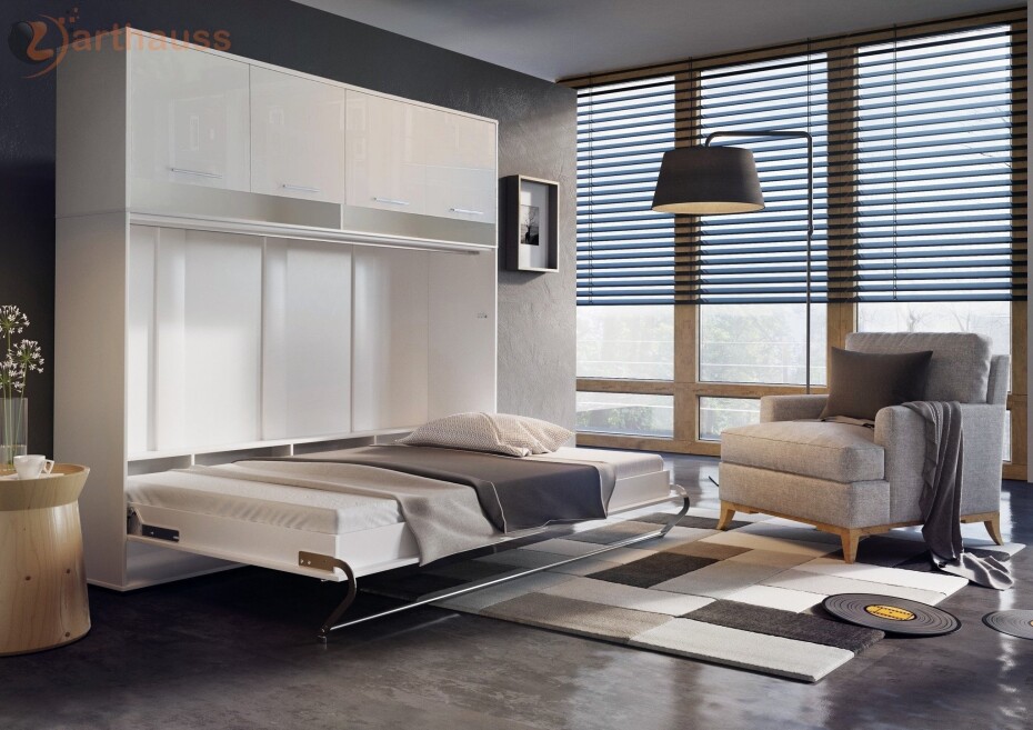 Dig-net nábytek Sklápěcí postel Lenart CONCEPT PRO CP-06 | 90 x 200 cm Barva: bílý lesk / bílá - main (10)