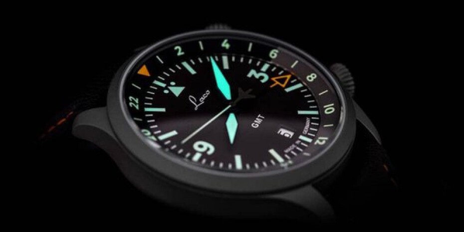 Laco Flieger Frankfurt GMT Schwarz - main (12)
