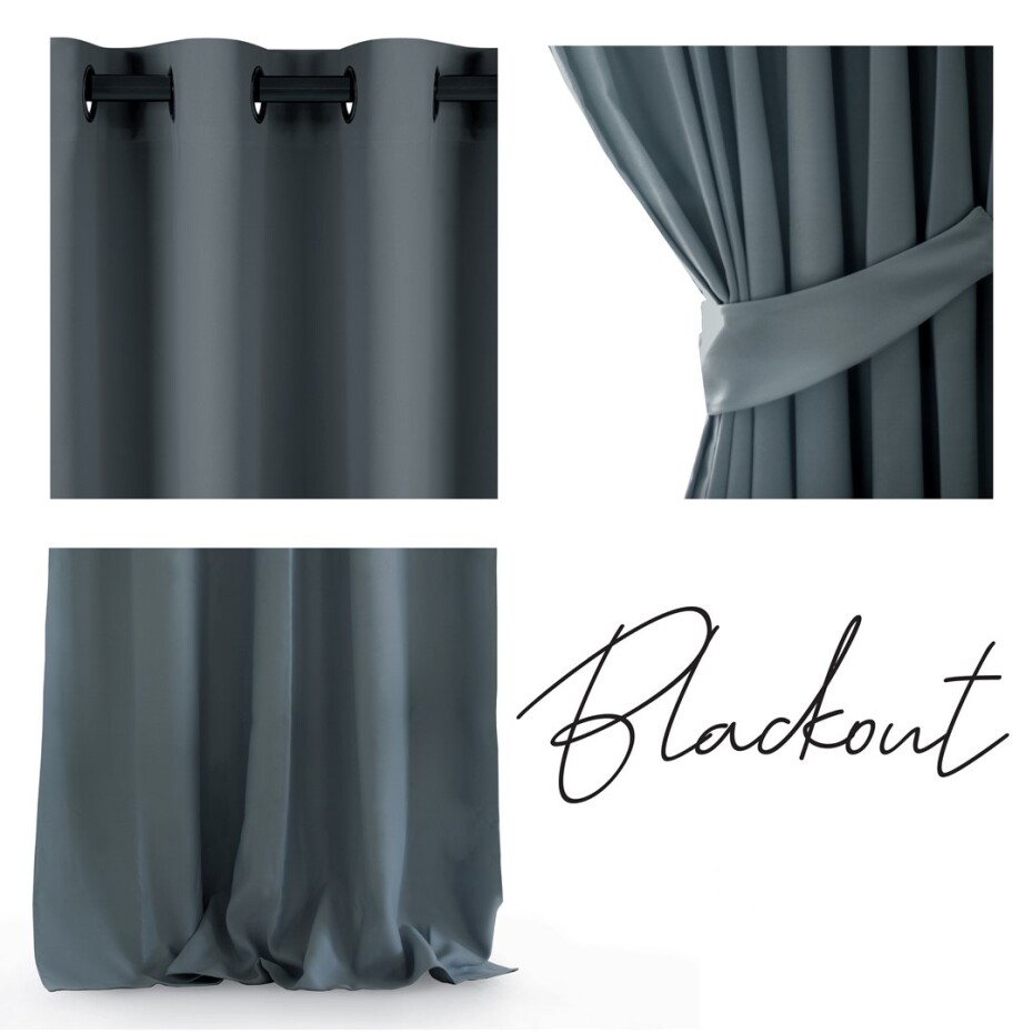 ArtFlhf Zatemňovací závěs BLACKOUT EYELETS K | 140 x 245 cm Barva: Silver - main (3)