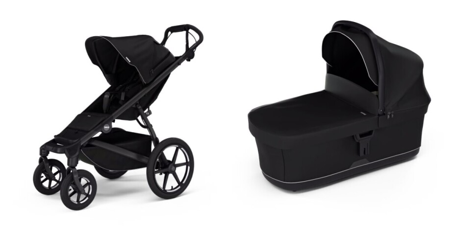Městský kočárek Thule Urban Glide 4-wheel Black + korbička Black - main (0)