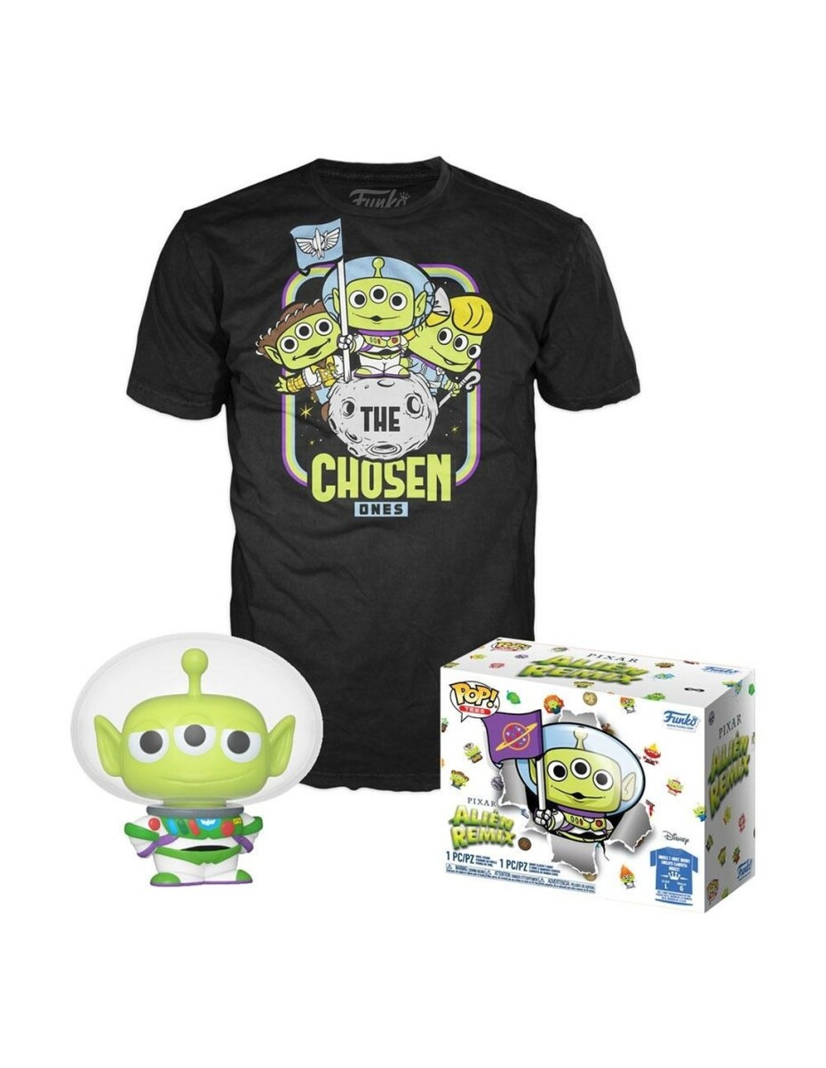Funko POP &amp; Tee: Pixar- Alien As Buzz GITD (svítící ve tmě) - velikost S - main (0)