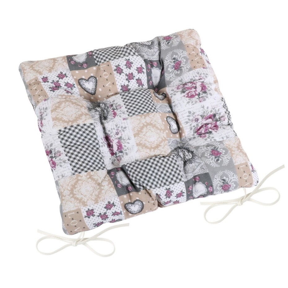 Bellatex Sedák DITA prošívaný Patchwork love, 40 x 40 cm - main (0)