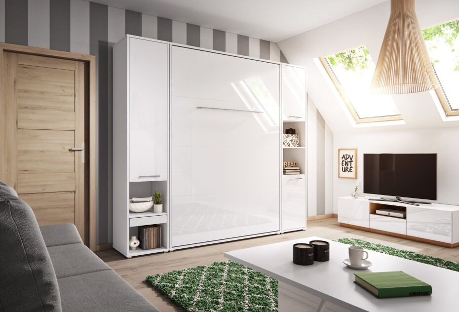 Dig-net nábytek Skříňka Lenart Concept Pro CP-08 Barva: Bílá / bílý lesk - main (2)