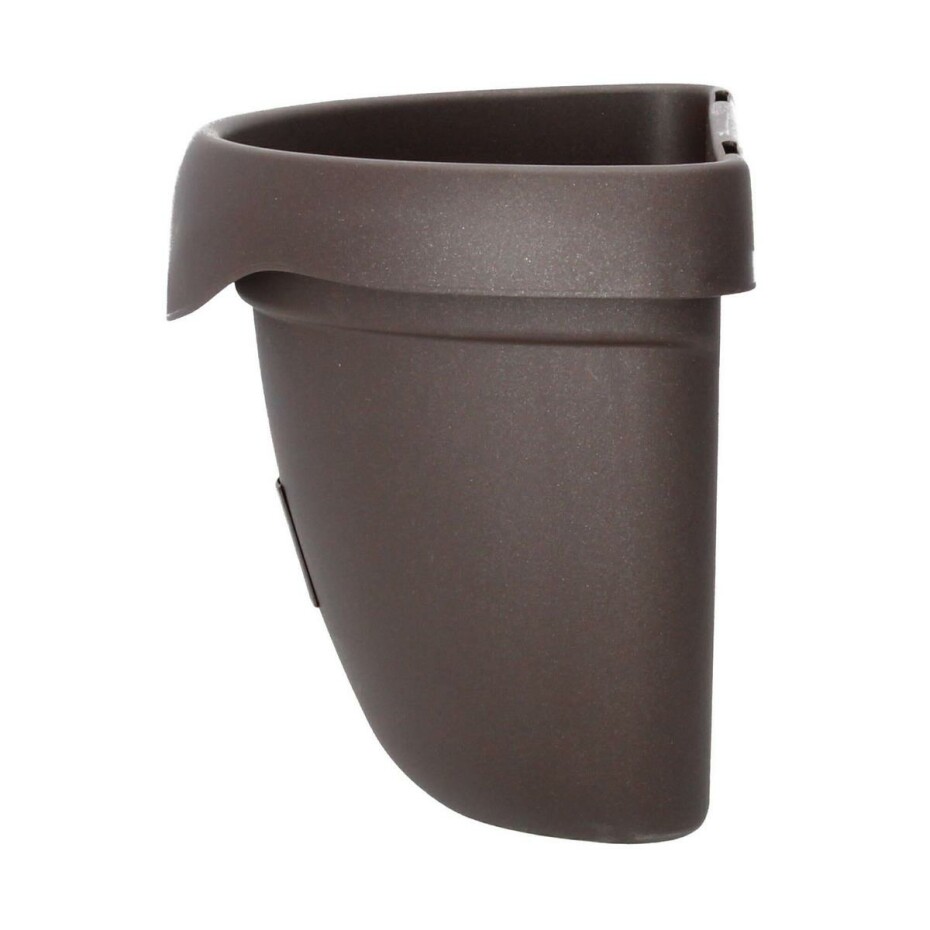 Samozavlažovací květináč na zeď Siesta, čokoláda, 29 cm, Plastia - main (4)