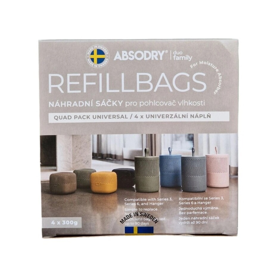 Everbrand náhradní sáčky do pohlcovače vlhkosti Absodry Duo Family Bag 3-series, 4 x 300 g - main (2)