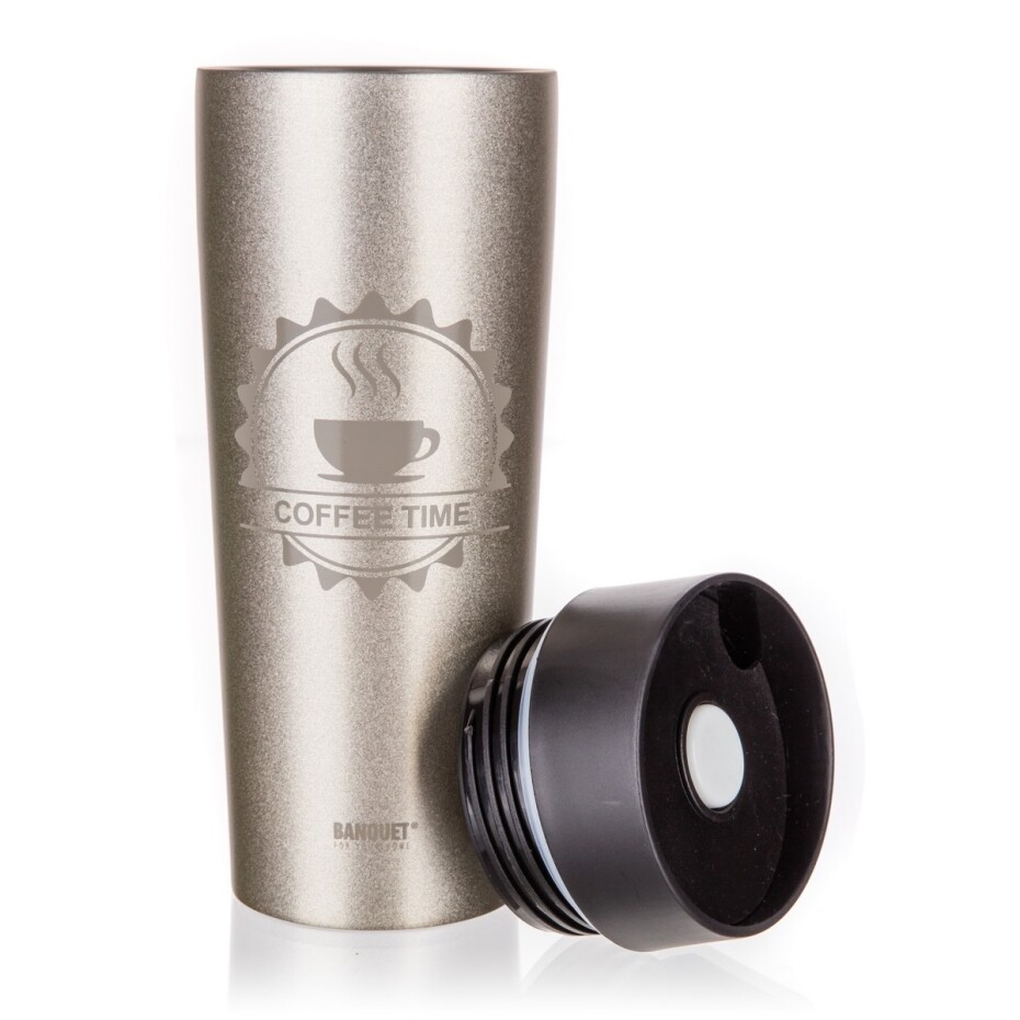 Banquet Termohrnek cestovní COFFEE 350 ml, Ivory - main (1)
