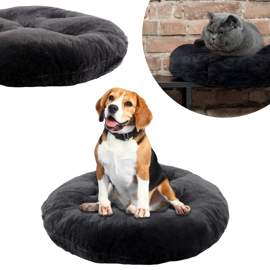 Domarex Pelíšek pro psy IVY PLUSH černá, pr. 65 cm - main (1)