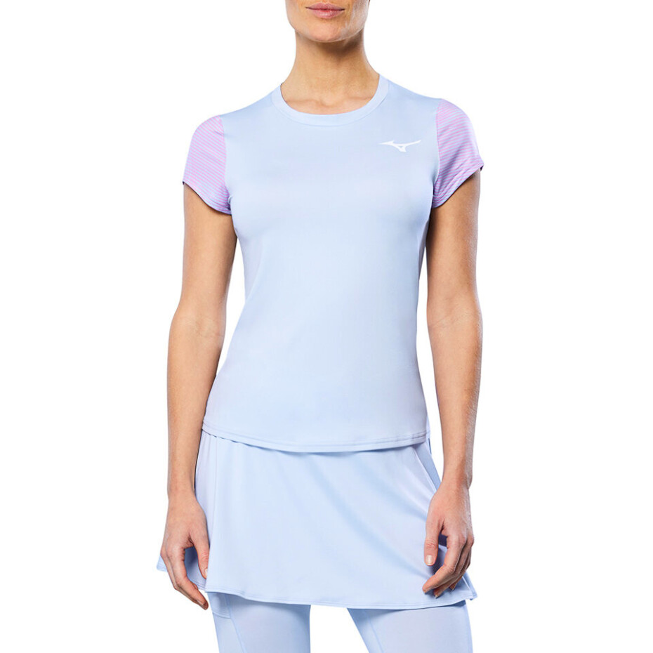 Dámské tričko Mizuno  Charge Printed Tee  Halogen Blue L - main (1)