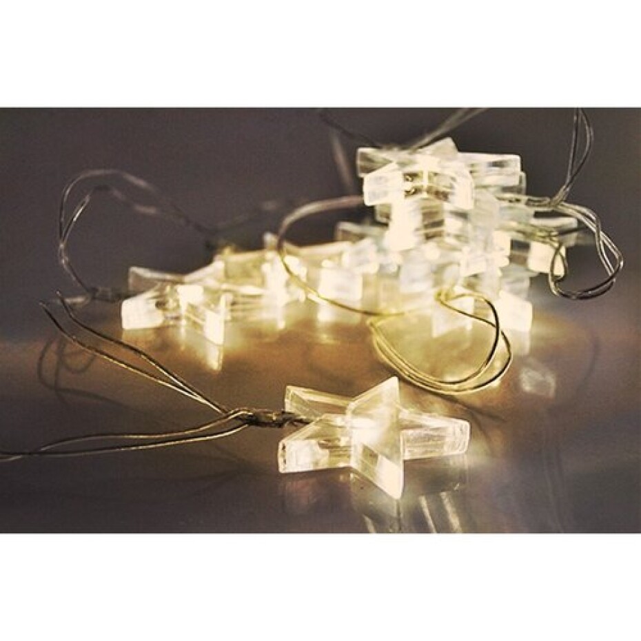 Solight 1V52-WW Vánoční řetěz Hvězdy 10 LED, 1,5 m, teplá bílá - main (1)