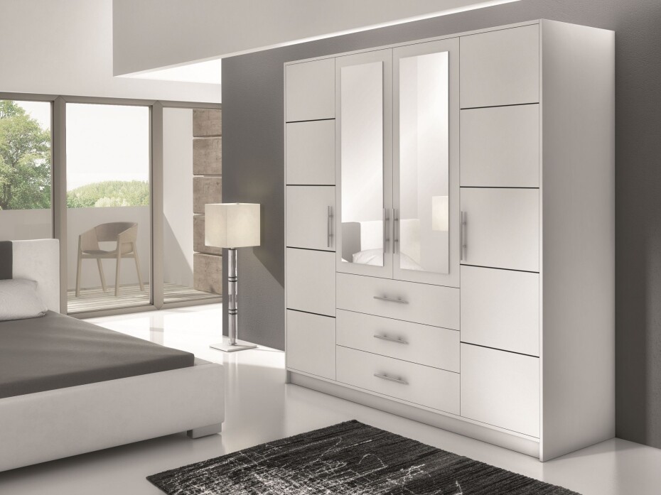 ArtStol Šatní skříň BALI D4 | bílá 196 cm - main (1)
