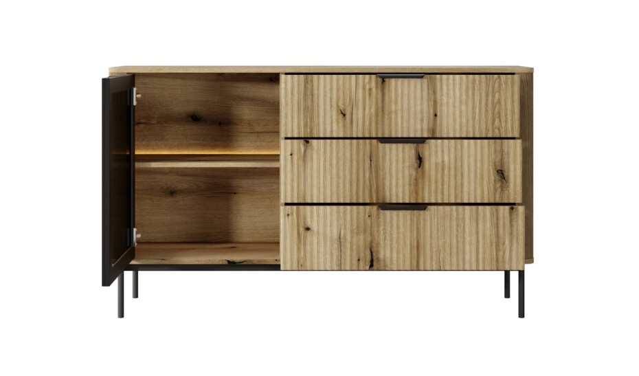 ArtLas Komoda WILLS 138 D3S | s LED osvětlením - main (5)