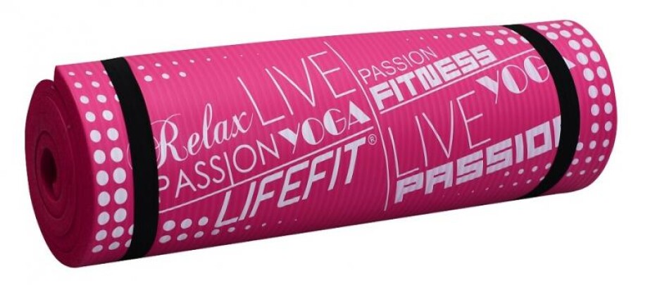 Lifefit Podložka Yoga MAT Exkluziv Plus 180x58x1,5cm světle růžová - main (0)