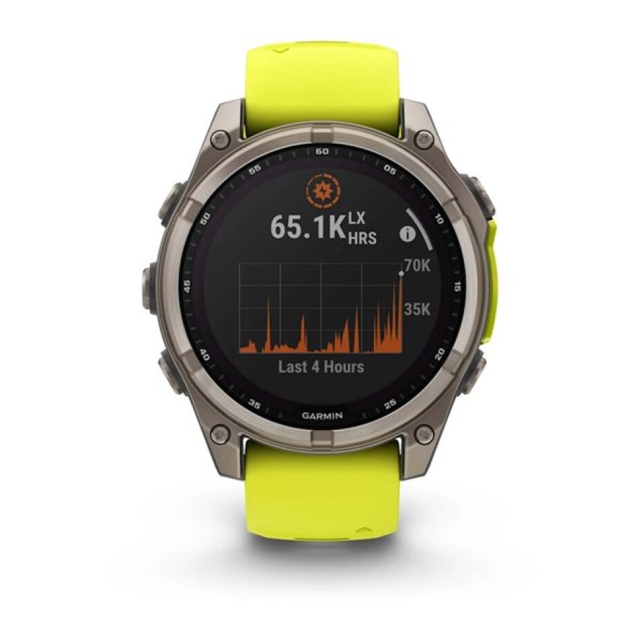 Garmin Fenix® 8 – 47 mm, Solar, Sapphire Sapphire, Titanium s Yellow/Graphite silikonovým řemínkem 010-02906-21 - main (1)