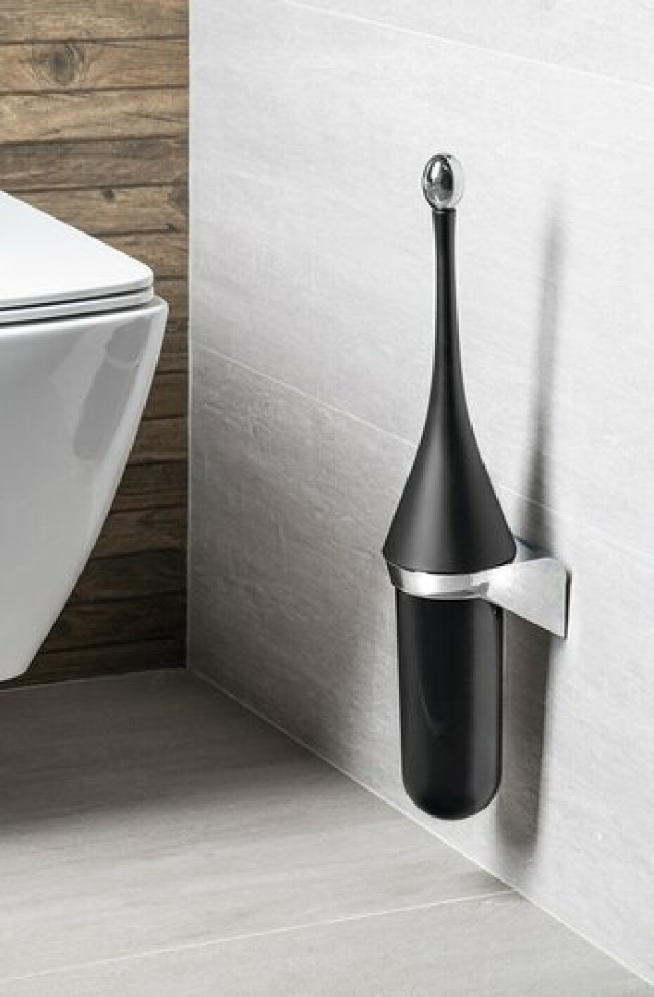 MARPLAST A65801NE Colored WC štětka nástěnná, ABS, černá mat  - main (2)