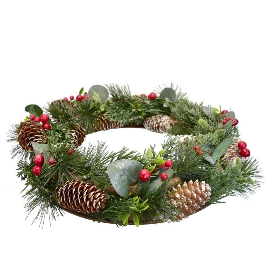 Vánoční zdobený věnec Milano, 34 cm - main (4)