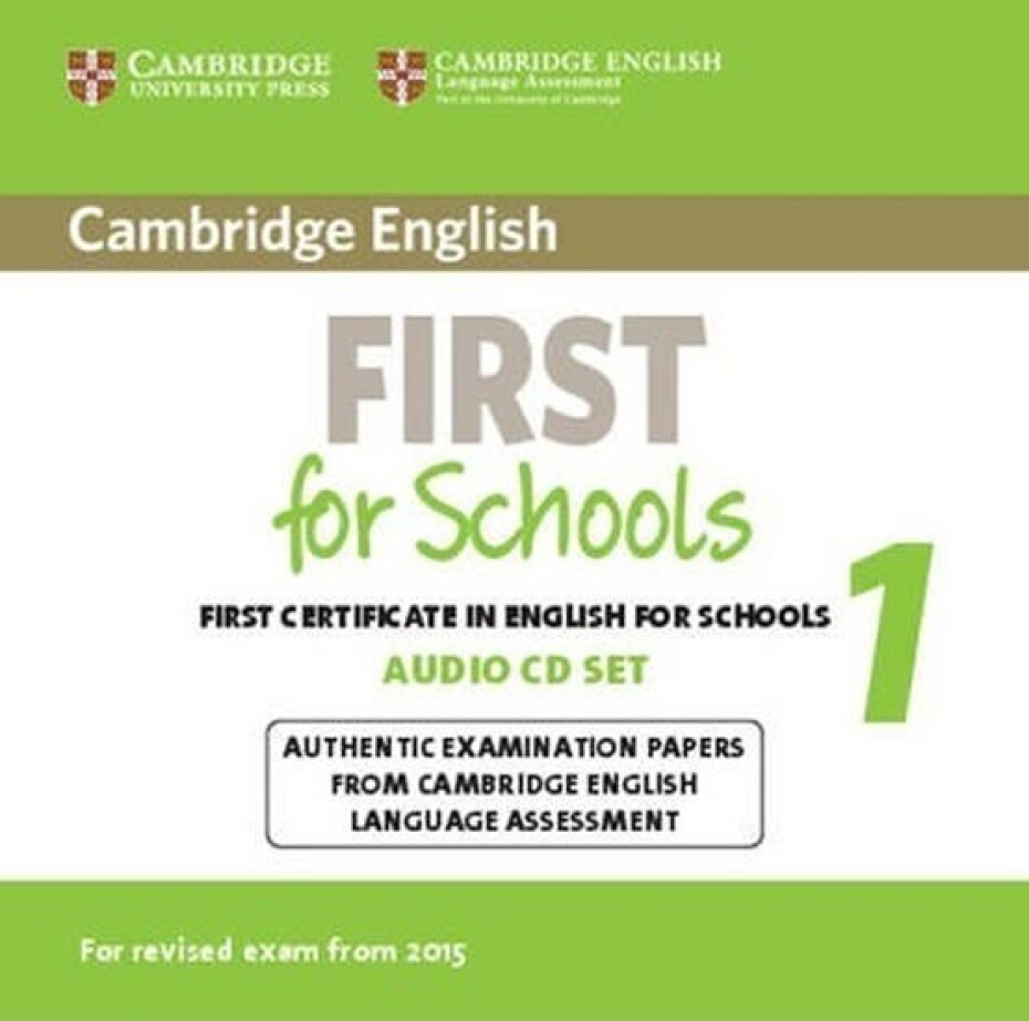 Cambridge English First for Schools 1  Audio CDs (2) for Revised Exam from 2015 - kolektiv autorů - main (0)